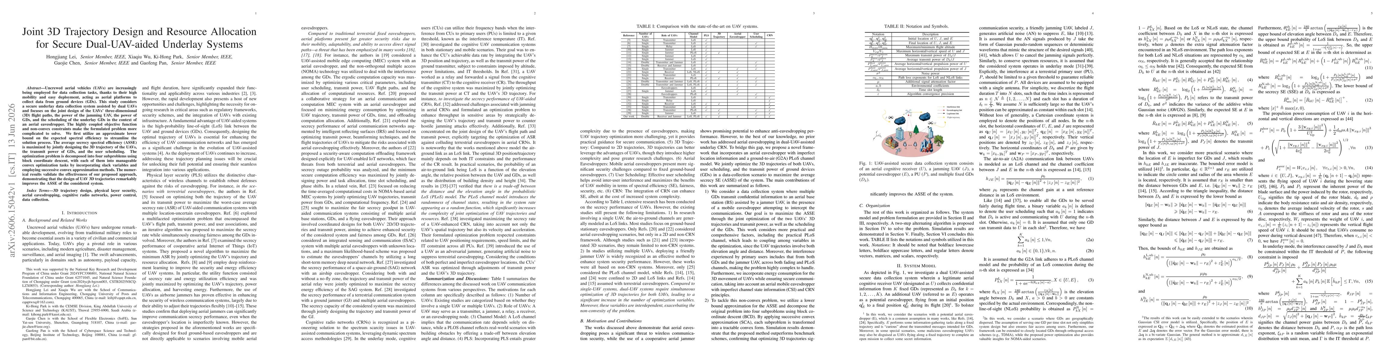 Thumbnail for Joint 3D Trajectory Design and Resource Allocation for Secure Dual-UAV-aided Underlay Systems