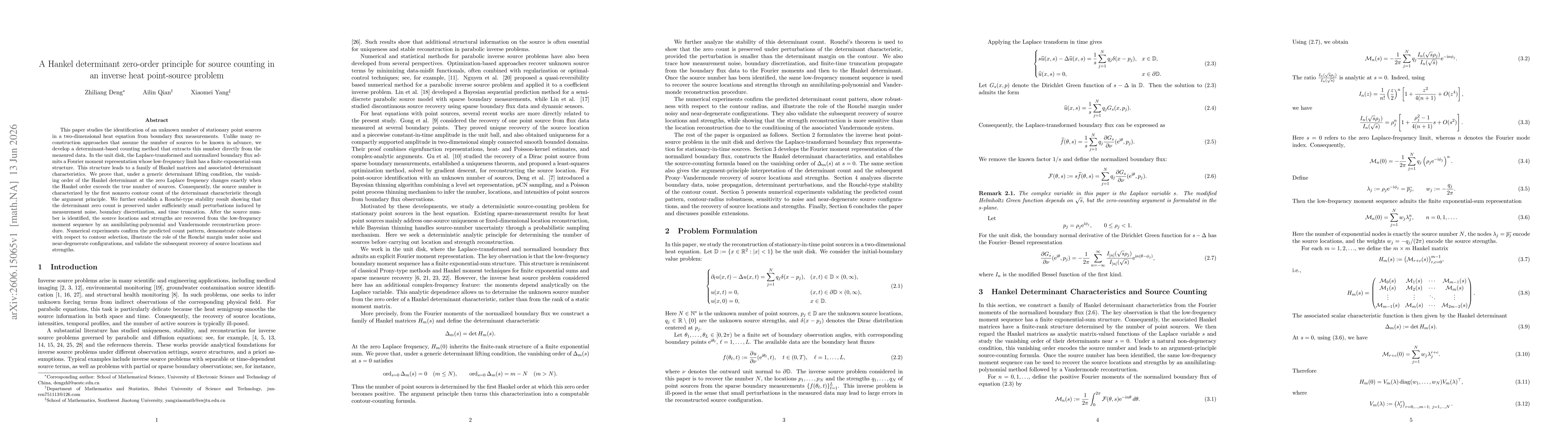 Thumbnail for A Hankel determinant zero-order principle for source counting in an inverse heat point-source problem