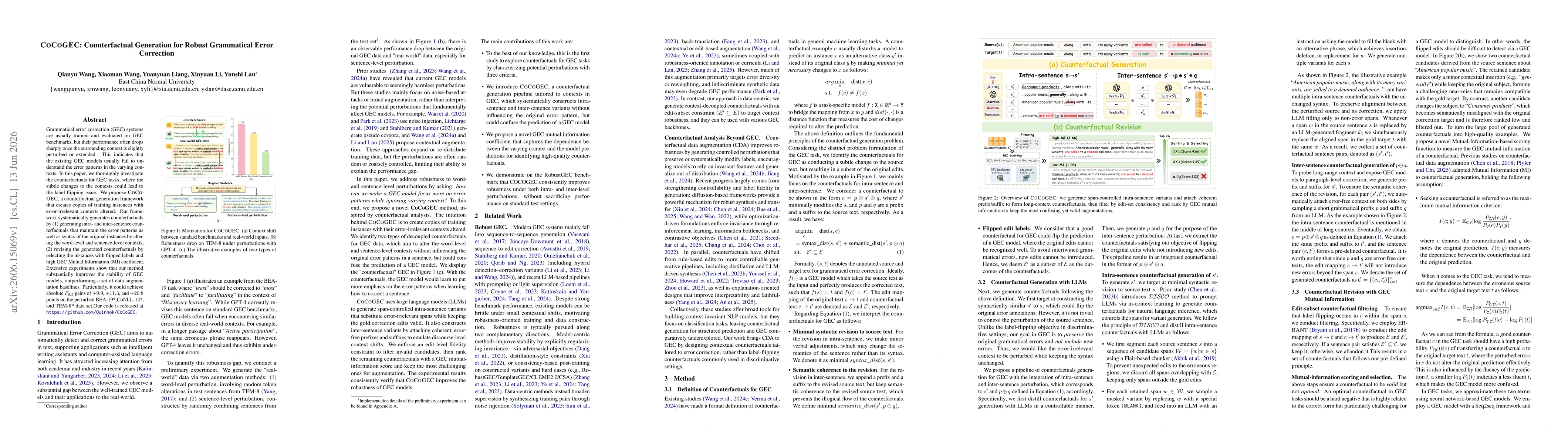 Thumbnail for CoCoGEC: Counterfactual Generation for Robust Grammatical Error Correction