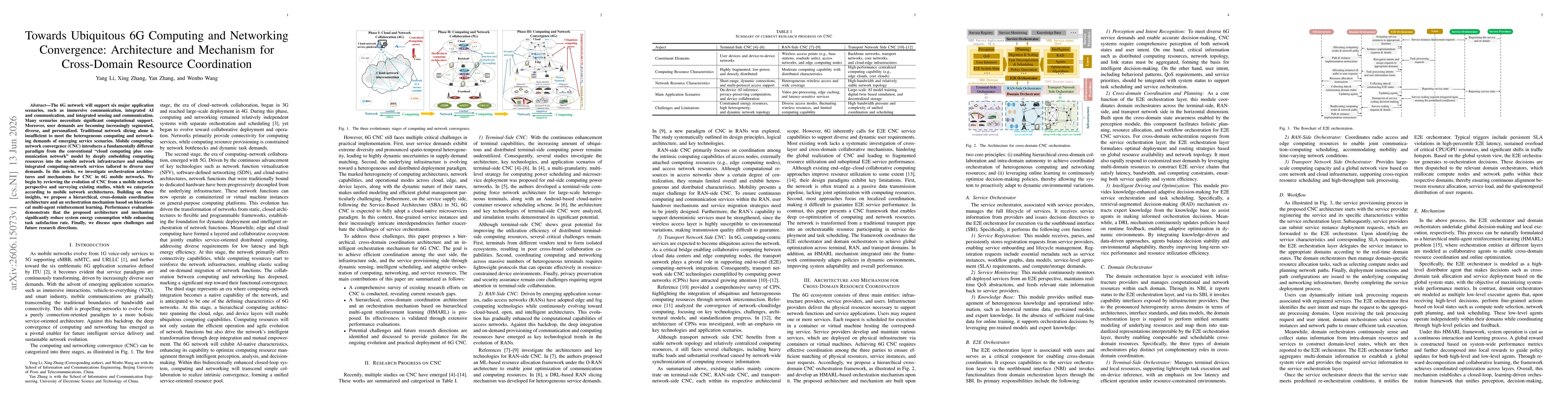 Thumbnail for Towards Ubiquitous 6G Computing and Networking Convergence: Architecture and Mechanism for Cross-Domain Resource Coordination