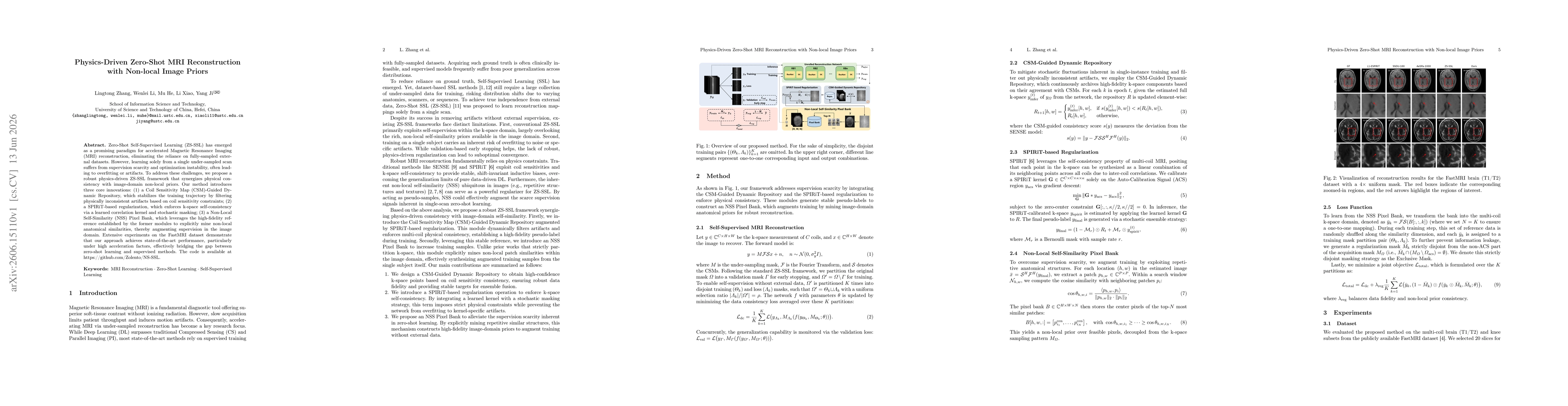 Thumbnail for Physics-Driven Zero-Shot MRI Reconstruction with Non-local Image Priors
