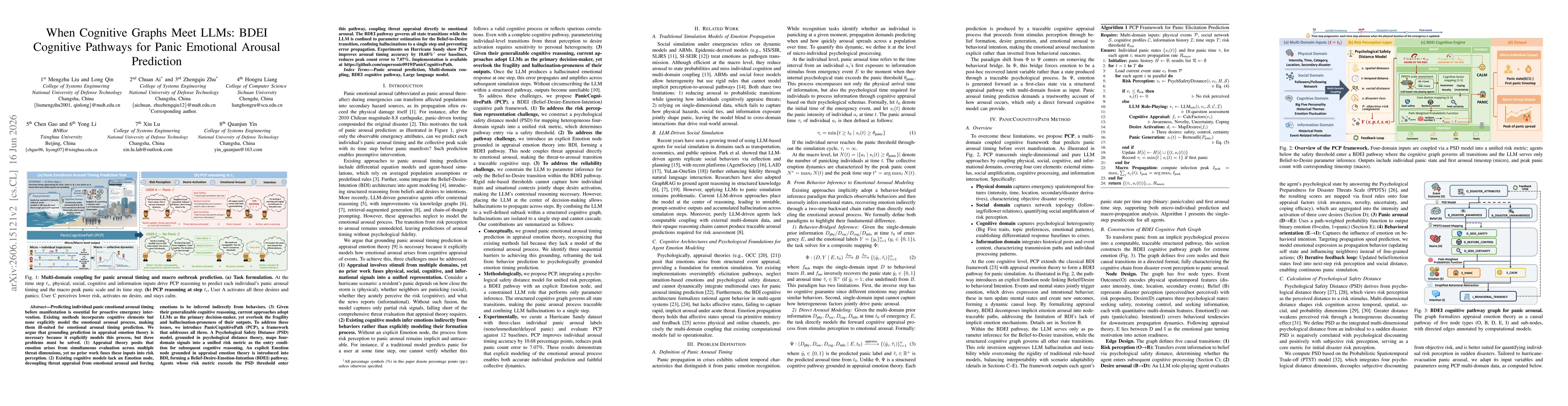Thumbnail for When Cognitive Graphs Meet LLMs: BDEI Cognitive Pathways for Panic Emotional Arousal Prediction
