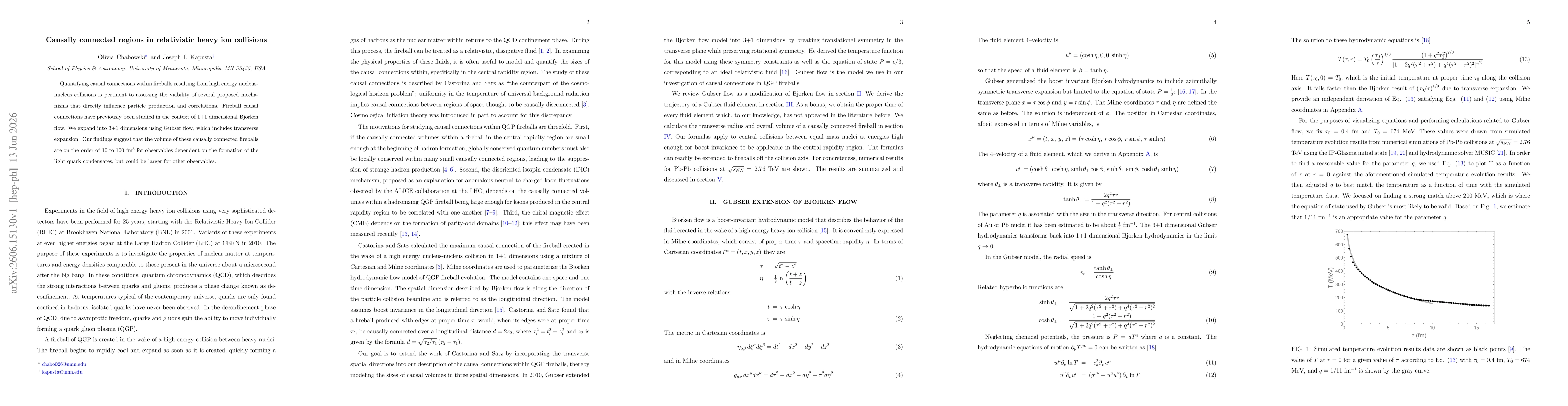Thumbnail for Causally connected regions in relativistic heavy ion collisions