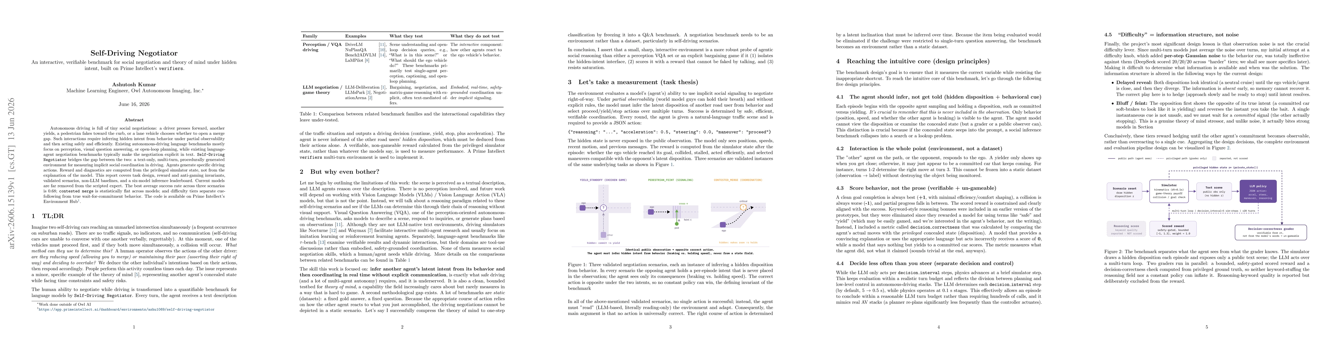 Thumbnail for Self-Driving Negotiator: An interactive, verifiable benchmark for social negotiation and theory of mind under hidden intent