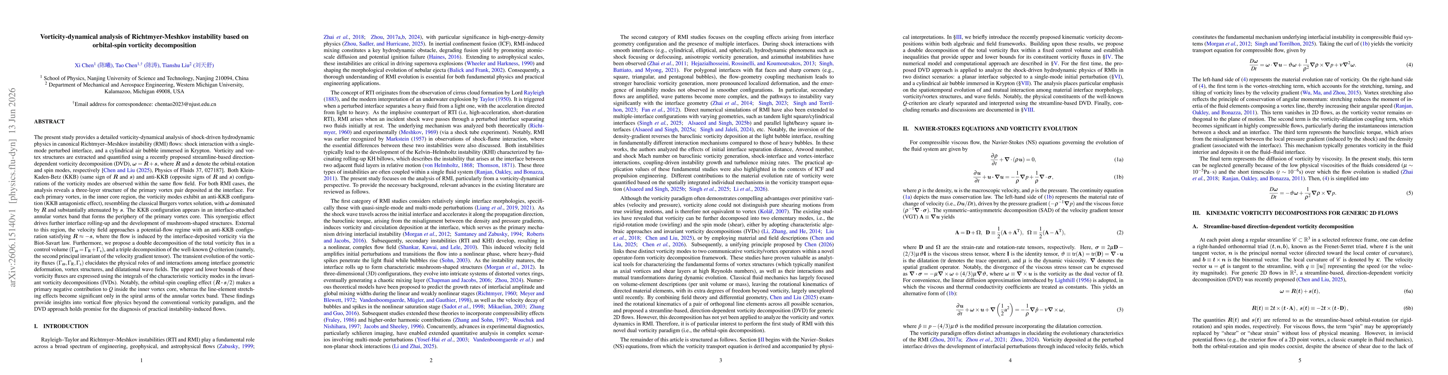 Thumbnail for Vorticity-dynamical analysis of Richtmyer-Meshkov instability based on orbital-spin vorticity decomposition