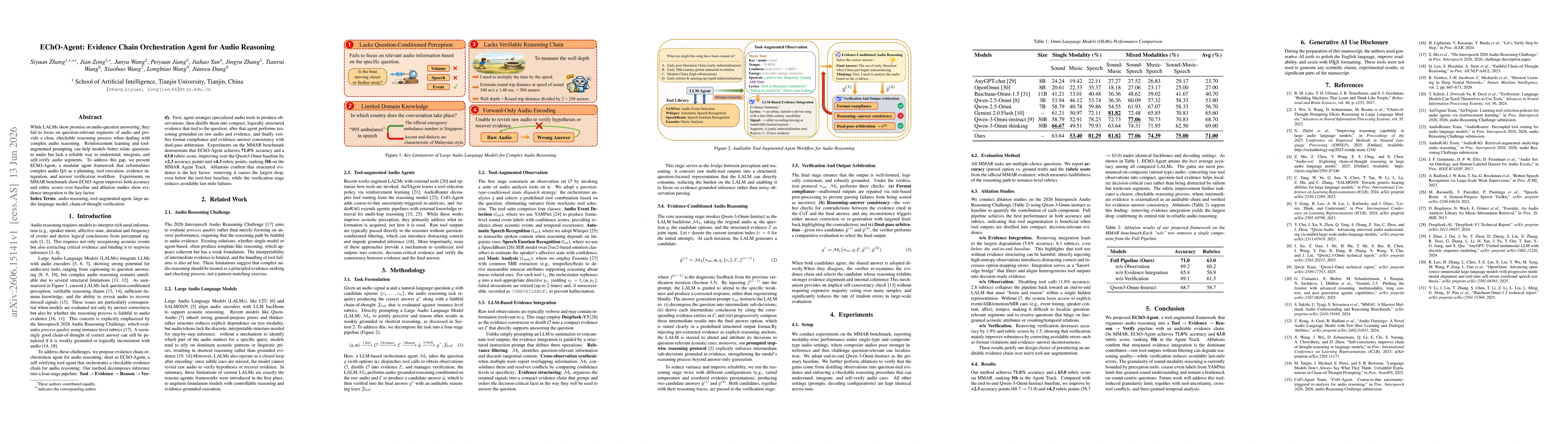 Thumbnail for EChO-Agent: Evidence Chain Orchestration Agent for Audio Reasoning