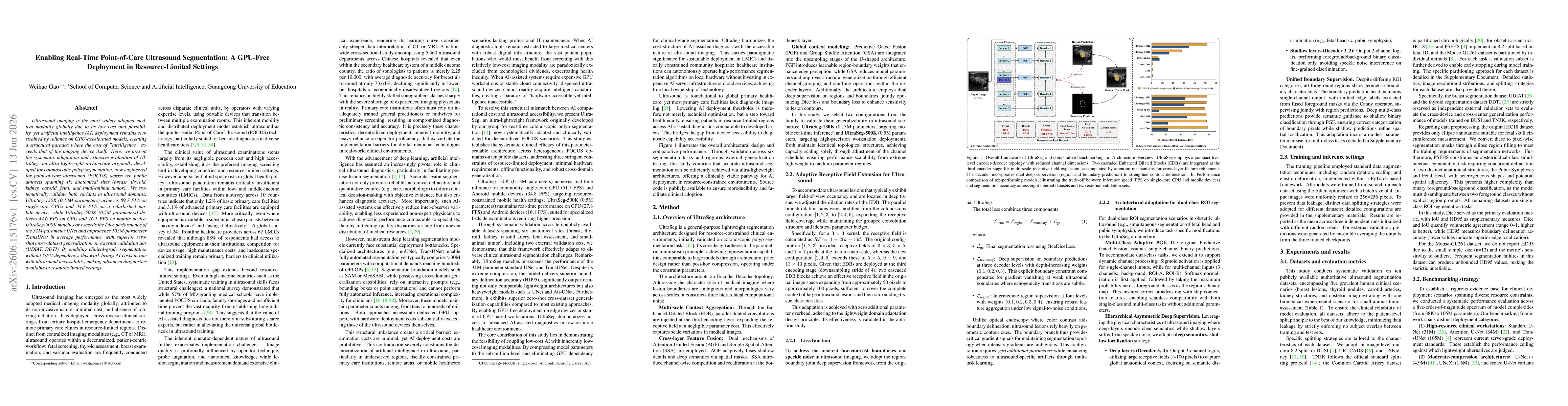 Thumbnail for Enabling Real-Time Point-of-Care Ultrasound Segmentation: A GPU-Free Deployment in Resource-Limited Settings