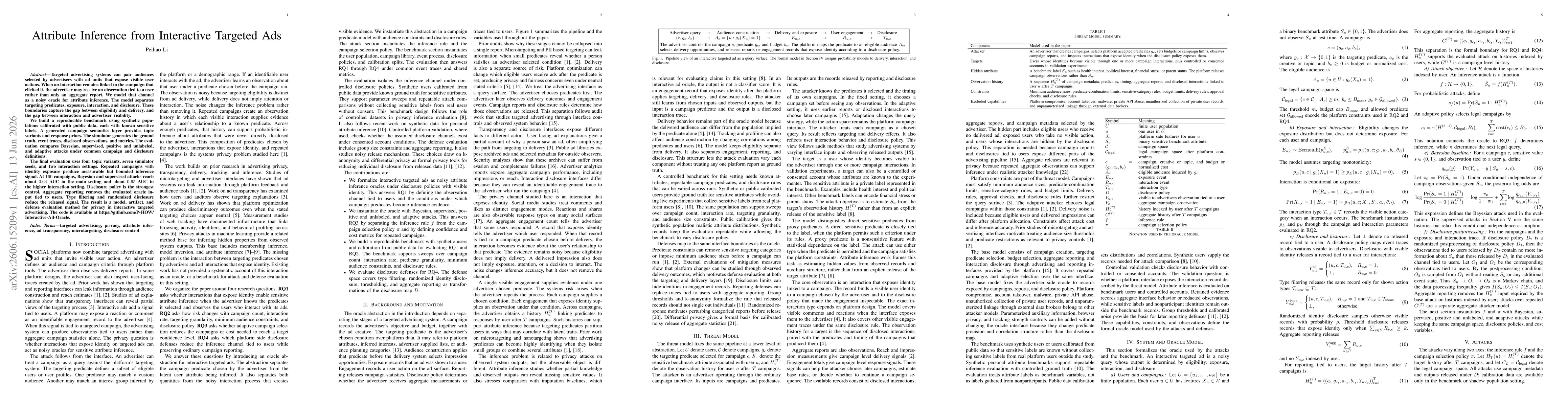 Thumbnail for Attribute Inference from Interactive Targeted Ads