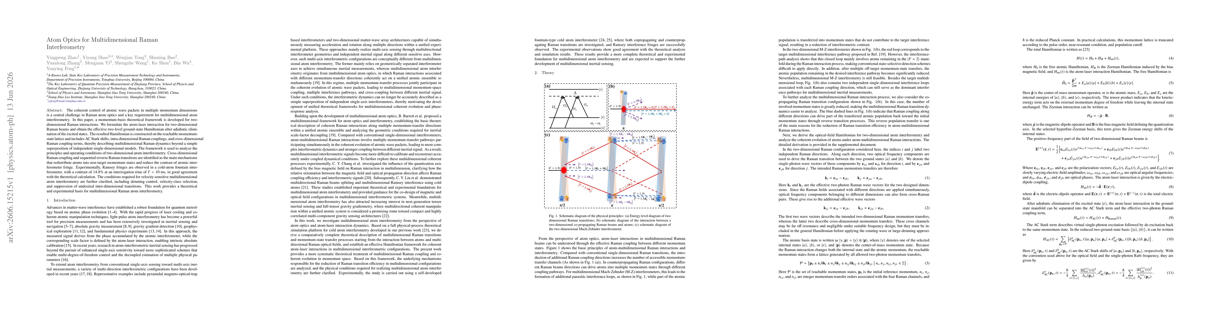 Thumbnail for Atom Optics for Multidimensional Raman Interferometry