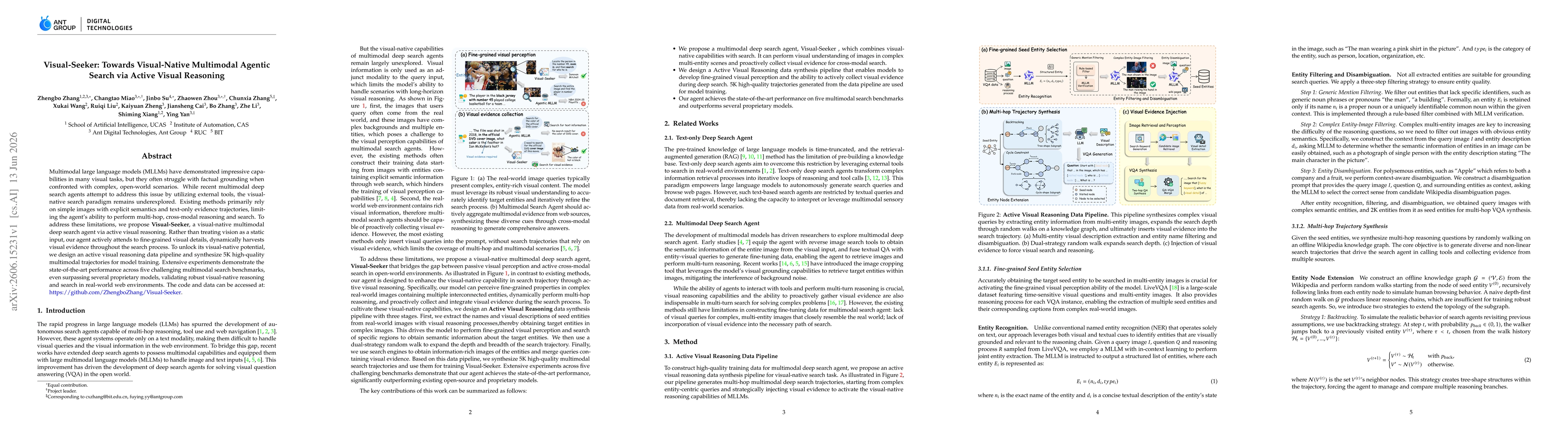 Thumbnail for Visual-Seeker: Towards Visual-Native Multimodal Agentic Search via Active Visual Reasoning