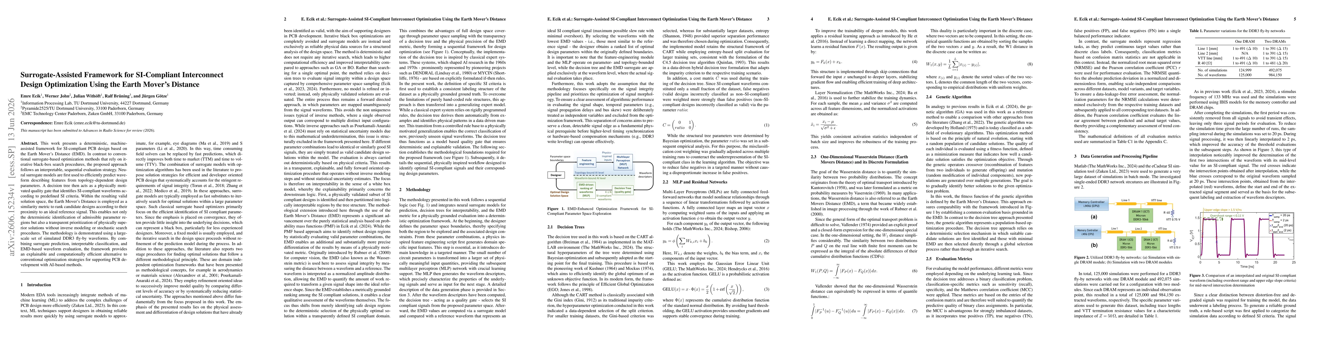 Thumbnail for Surrogate-Assisted Framework for SI-Compliant Interconnect Design Optimization Using the Earth Mover's Distance