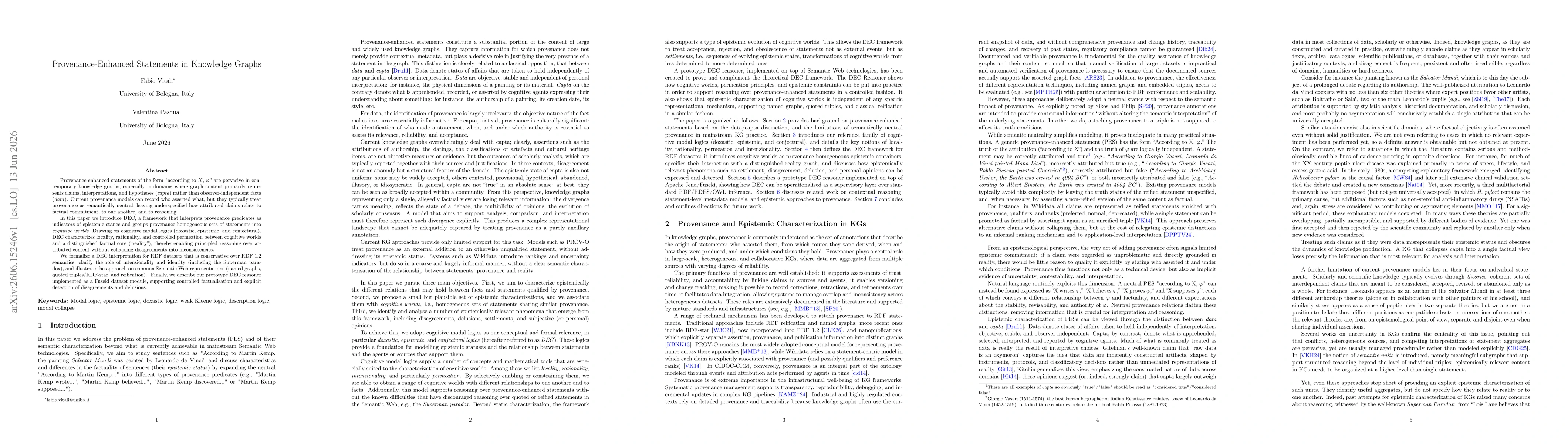 Thumbnail for Provenance-Enhanced Statements in Knowledge Graphs
