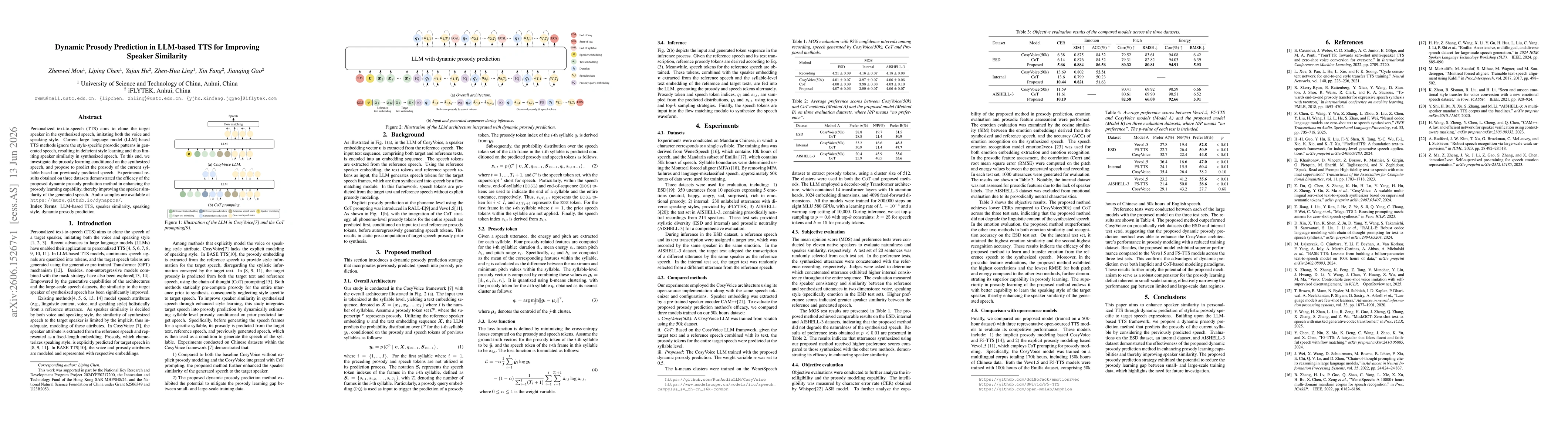 Thumbnail for Dynamic Prosody Prediction in LLM-based TTS for Improving Speaker Similarity