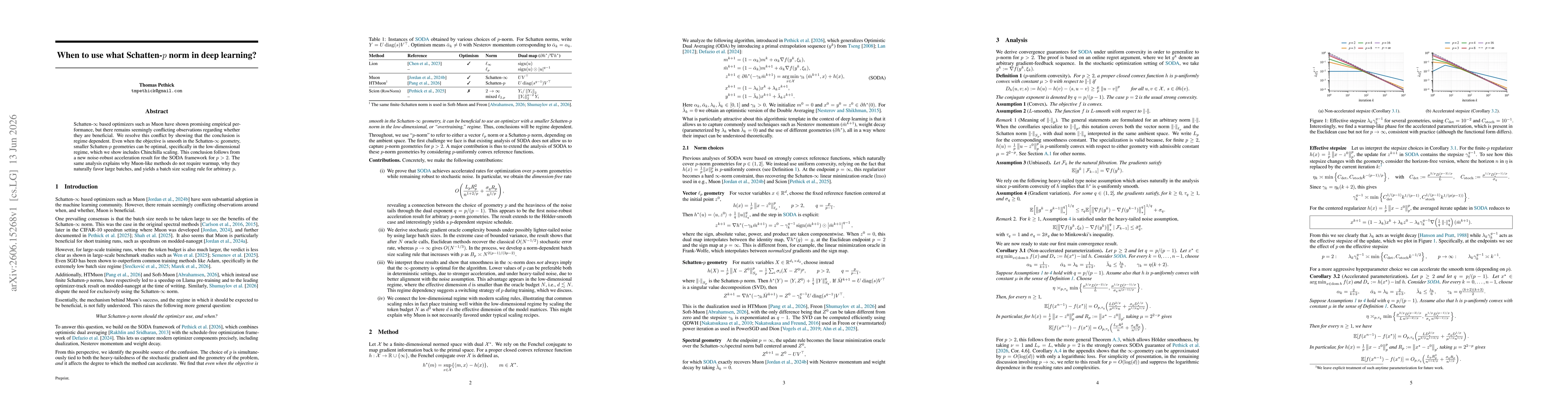 Thumbnail for When to use what Schatten-$p$ norm in deep learning?