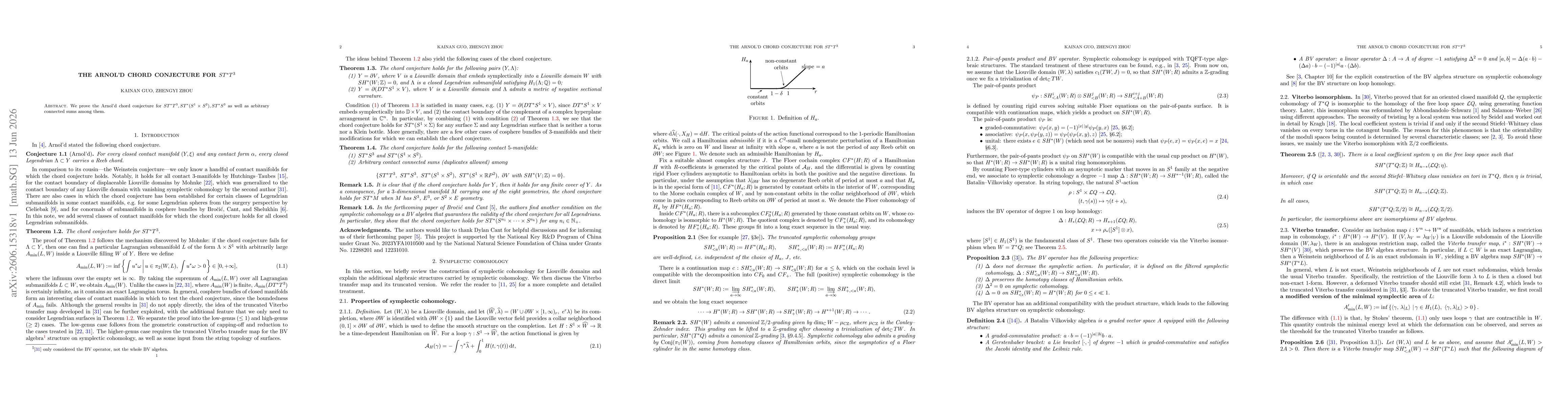 Thumbnail for The Arnol'd chord conjecture for $ST^*T^3$