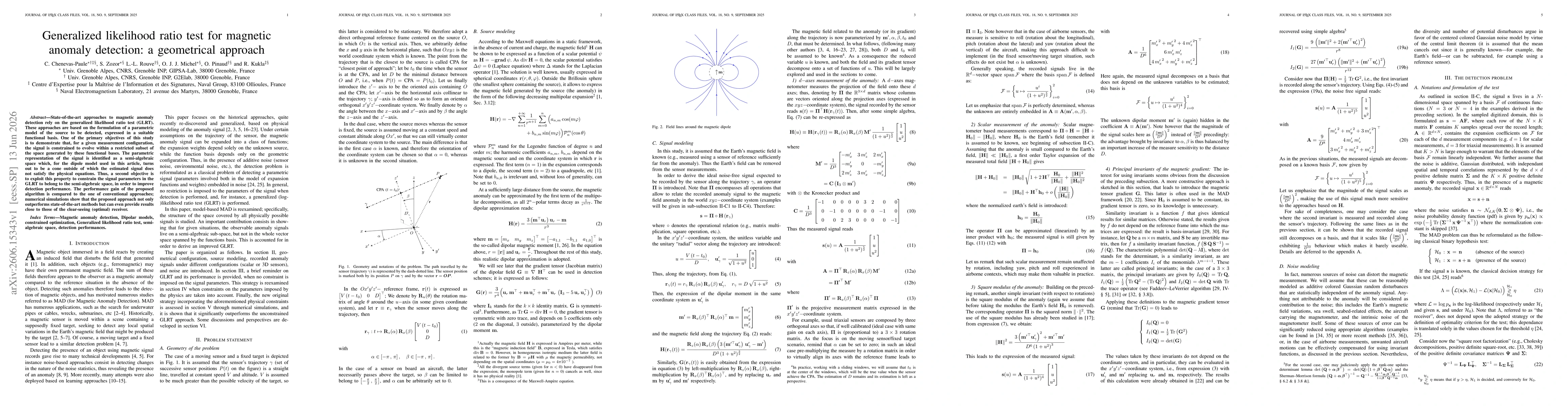 Thumbnail for Generalized likelihood ratio test for magnetic anomaly detection: a geometrical approach