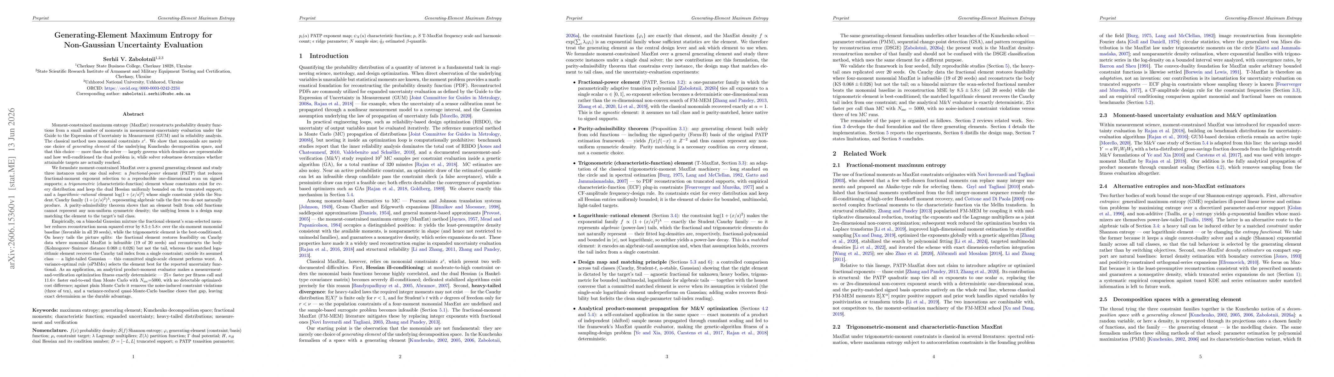Thumbnail for Generating-Element Maximum Entropy for Non-Gaussian Uncertainty Evaluation