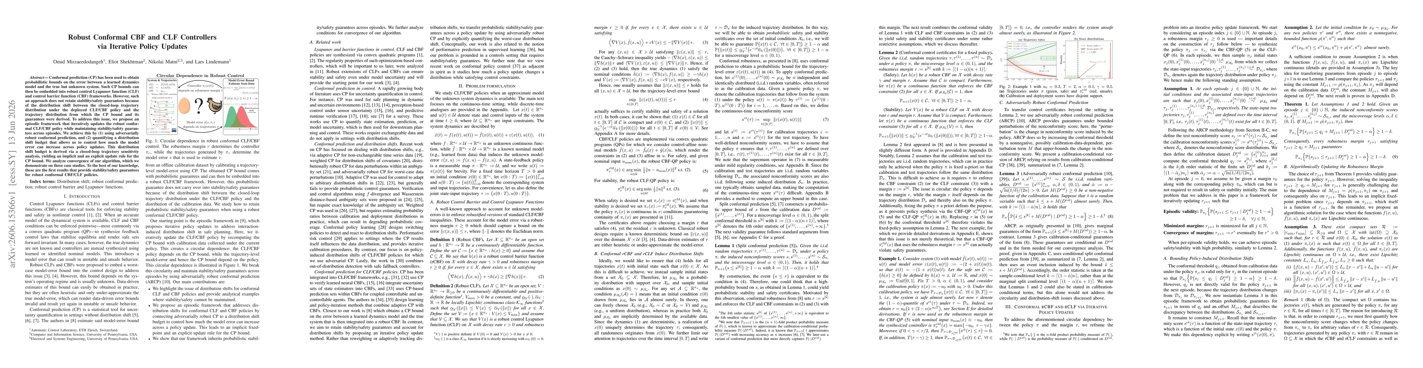 Thumbnail for Robust Conformal CBF and CLF Controllers via Iterative Policy Updates