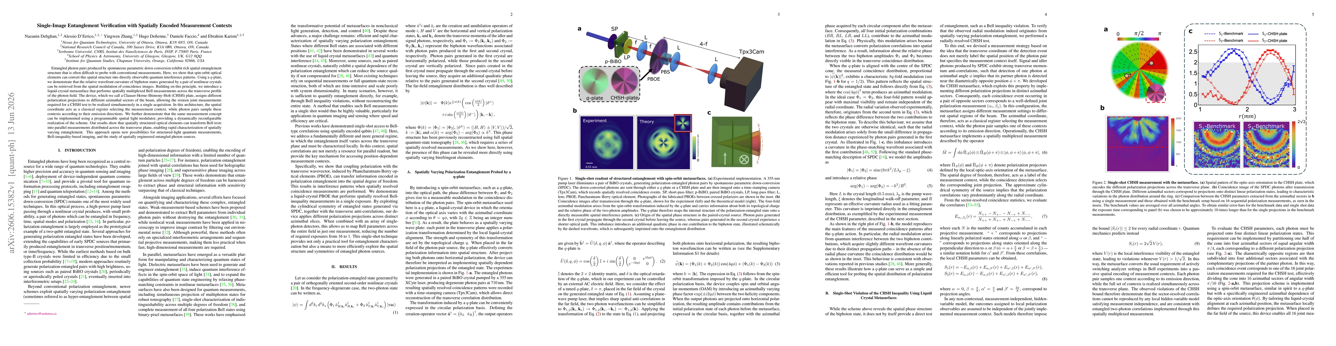 Thumbnail for Single-Image Entanglement Verification with Spatially Encoded Measurement Contexts