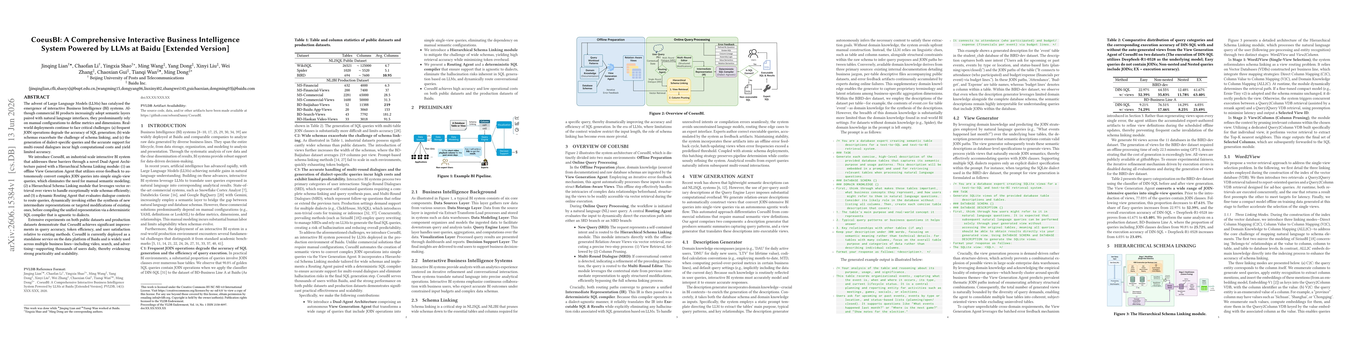 Thumbnail for CoeusBI: A Comprehensive Interactive Business Intelligence System Powered by LLMs at Baidu [Extended Version]