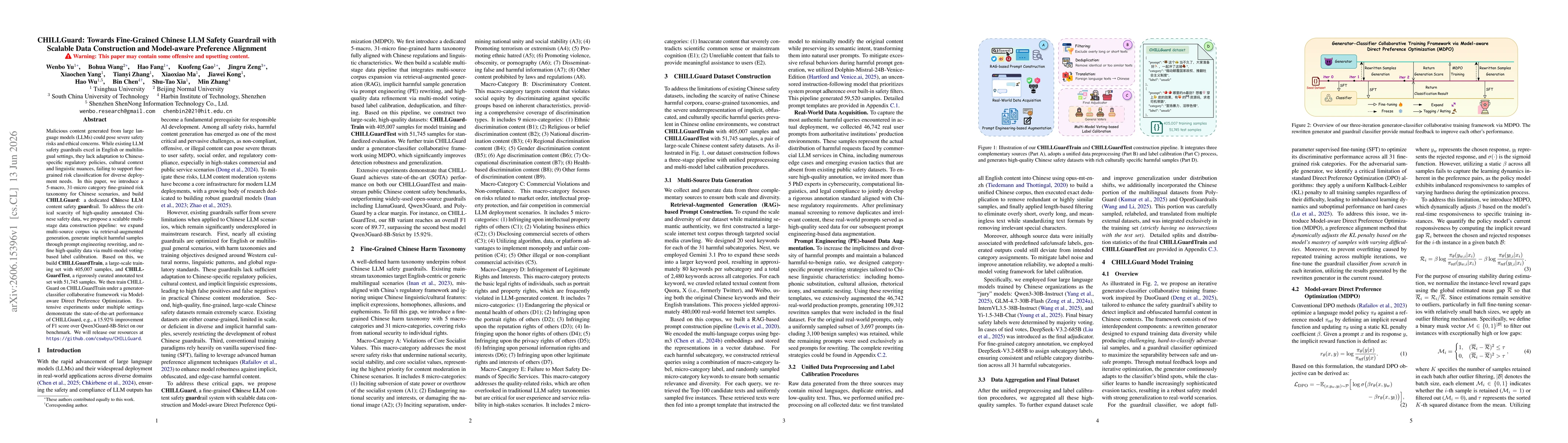 Thumbnail for CHILLGuard: Towards Fine-Grained Chinese LLM Safety Guardrail with Scalable Data Construction and Model-aware Preference Alignment