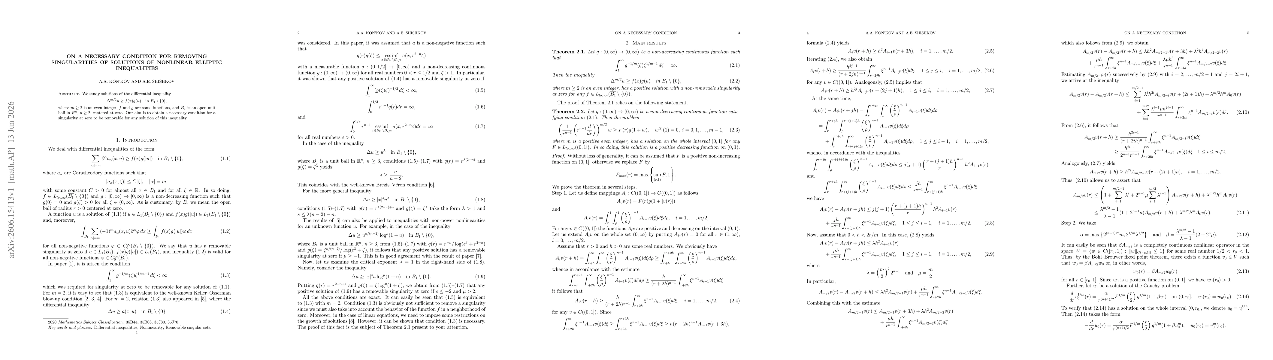Thumbnail for On a necessary condition for removing singularities of solutions of nonlinear elliptic inequalities