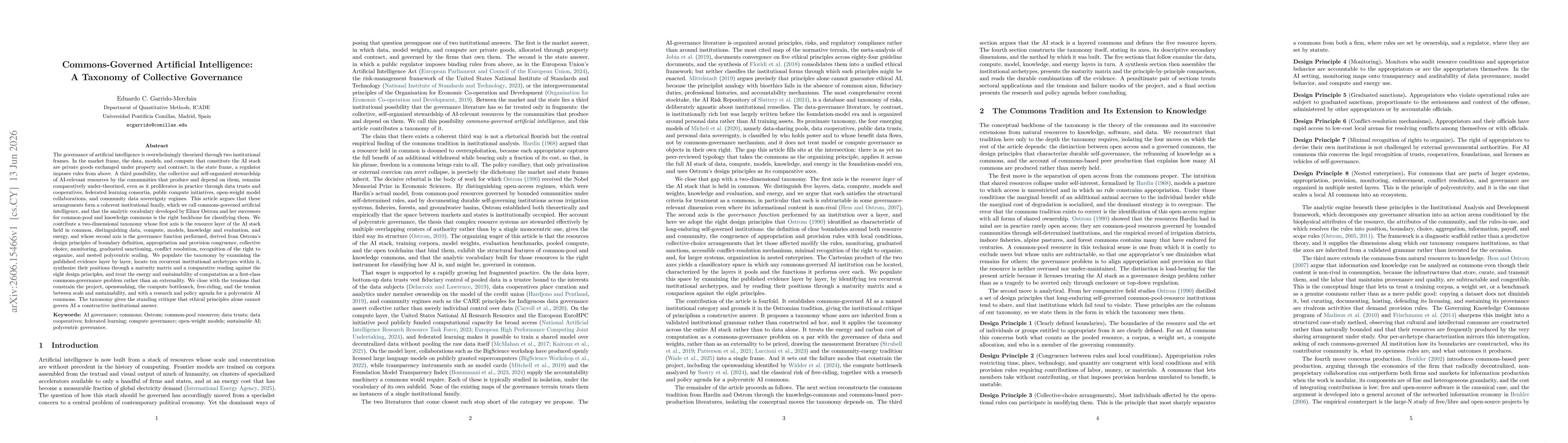 Thumbnail for Commons-Governed Artificial Intelligence: A Taxonomy of Collective Governance