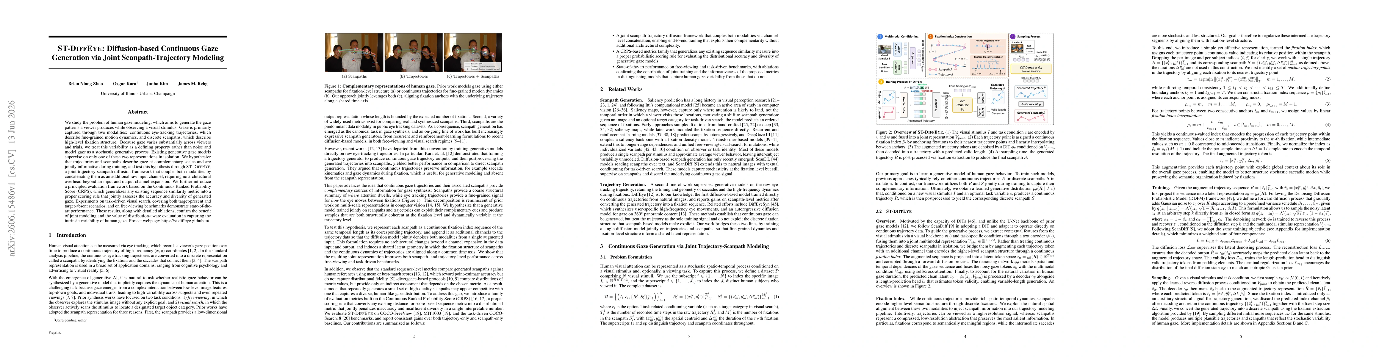Thumbnail for ST-DiffEye: Diffusion-based Continuous Gaze Generation via Joint Scanpath-Trajectory Modeling