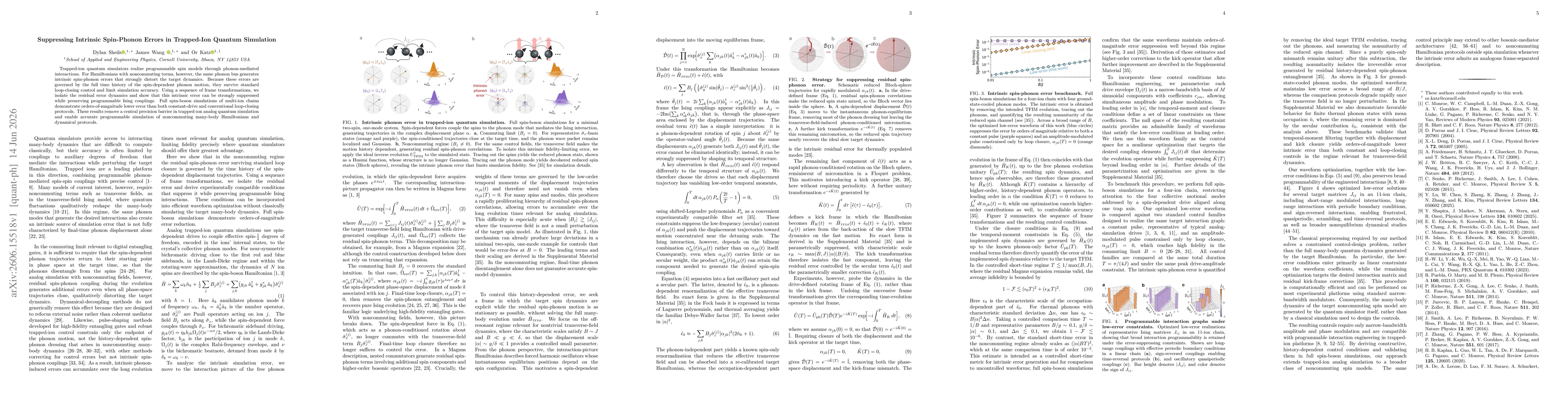 Thumbnail for Suppressing Intrinsic Spin-Phonon Errors in Trapped-Ion Quantum Simulation