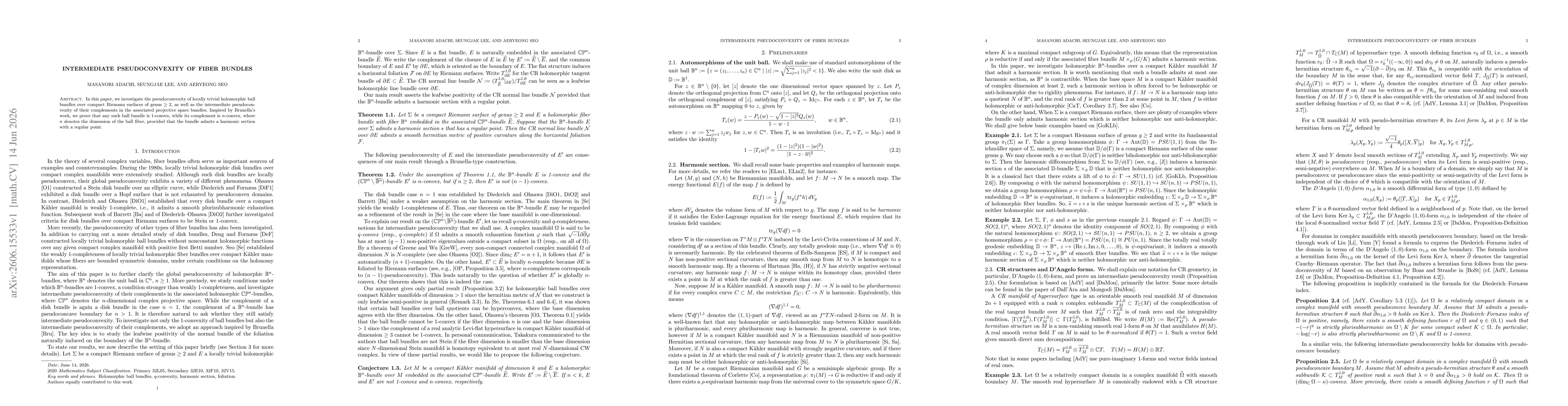 Thumbnail for Intermediate Pseudoconvexity of Fiber Bundles
