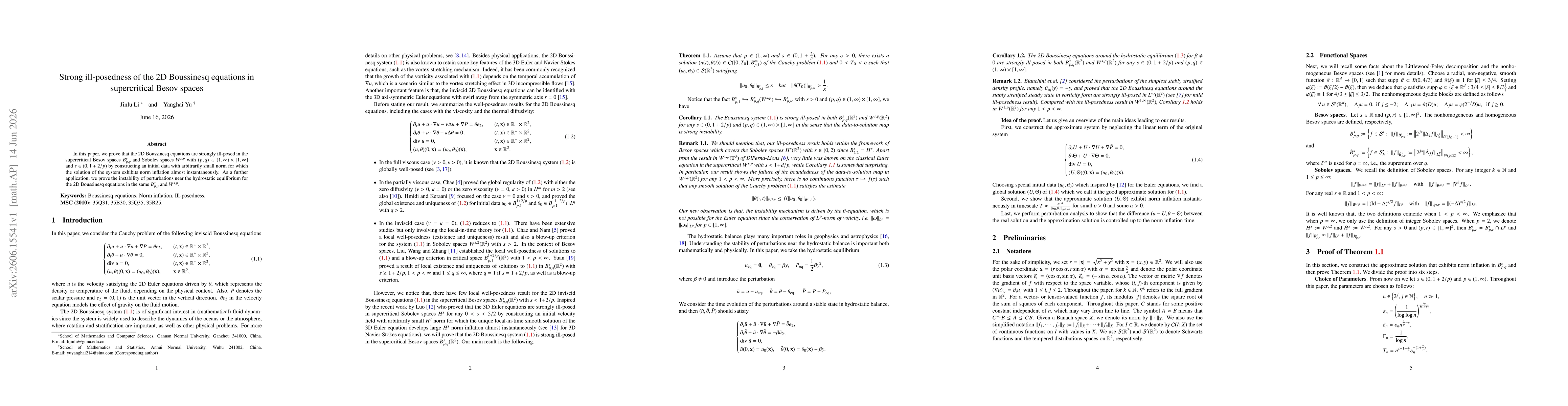 Thumbnail for Strong ill-posedness of the 2D Boussinesq equations in supercritical Besov spaces