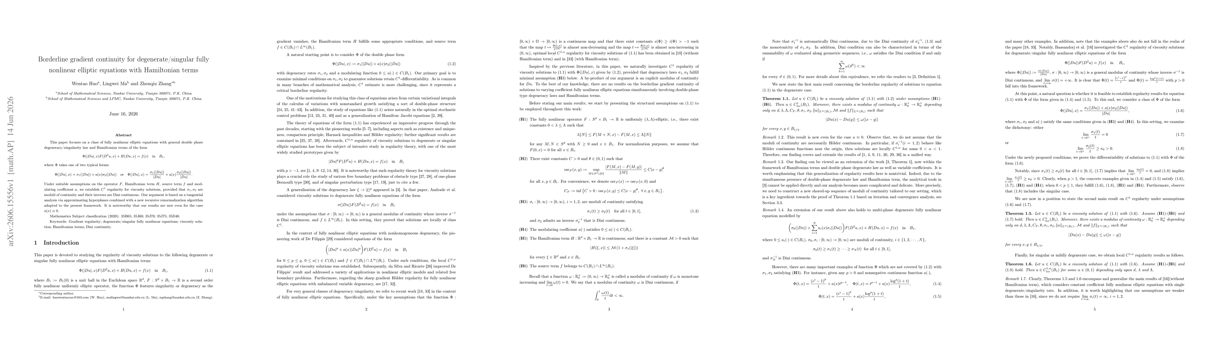 Thumbnail for Borderline gradient continuity for degenerate/singular fully nonlinear elliptic equations with Hamiltonian terms