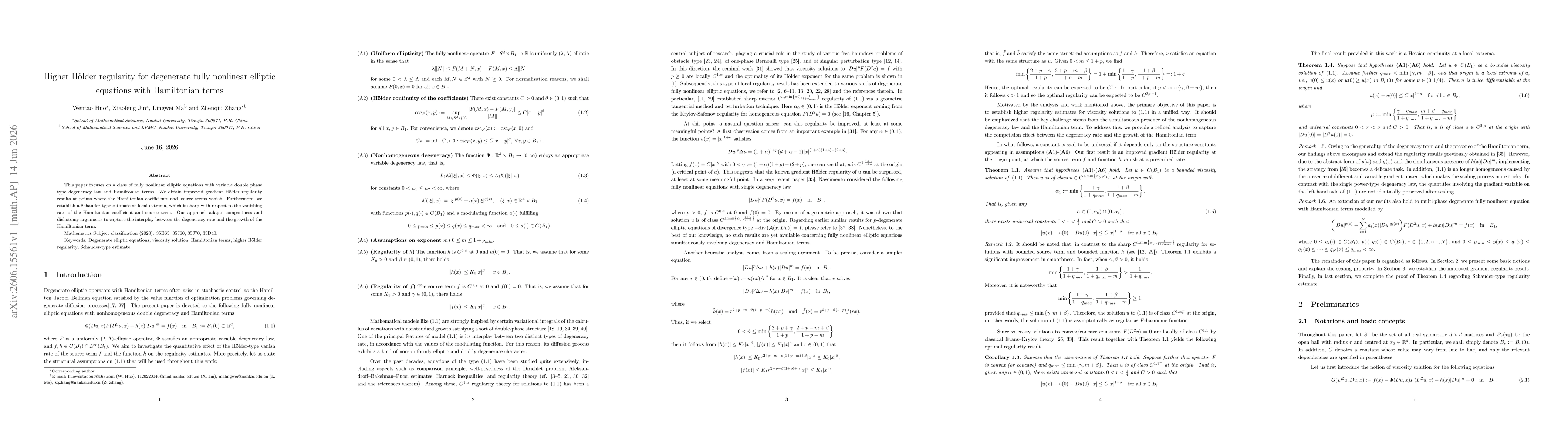Thumbnail for Higher Hölder regularity for degenerate fully nonlinear elliptic equations with Hamiltonian terms