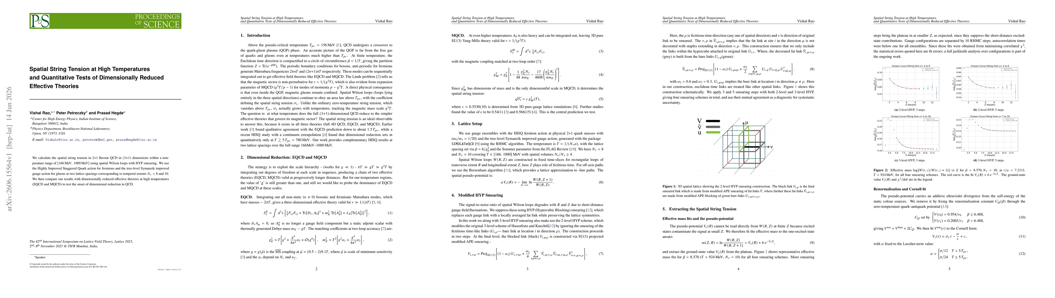 Thumbnail for Spatial String Tension at High Temperatures and Quantitative Tests of Dimensionally Reduced Effective Theories