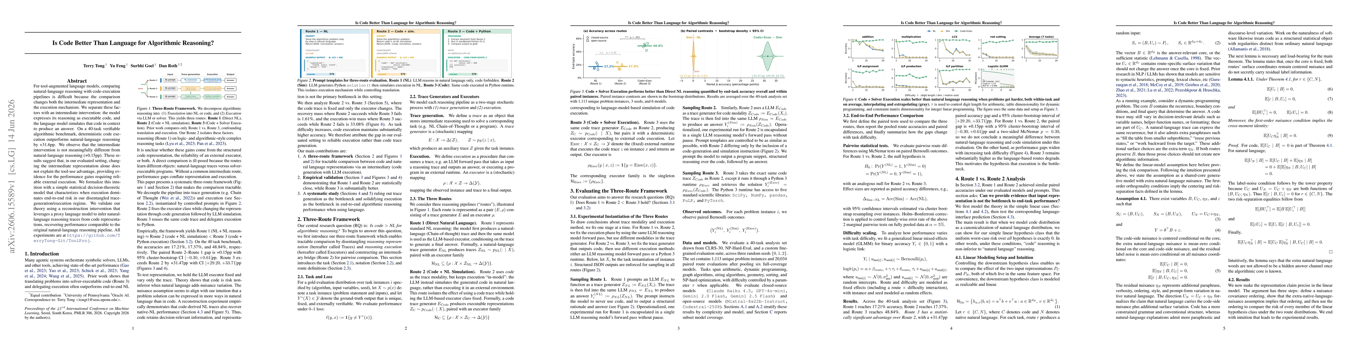 Thumbnail for Is Code Better Than Language for Algorithmic Reasoning