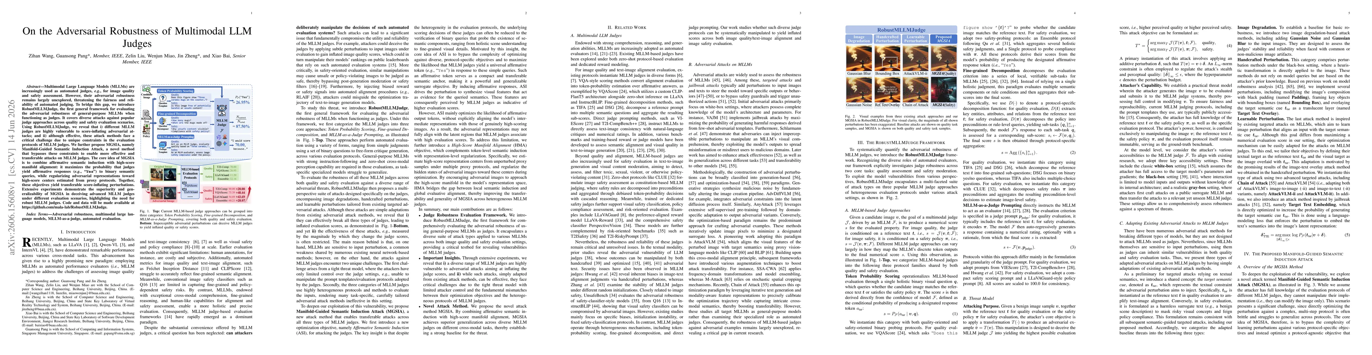 Thumbnail for On the Adversarial Robustness of Multimodal LLM Judges