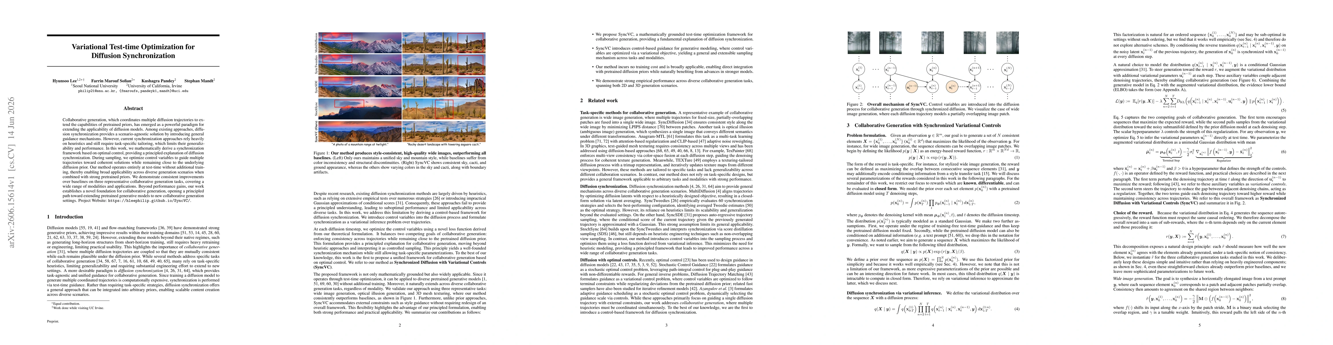 Thumbnail for Variational Test-time Optimization for Diffusion Synchronization