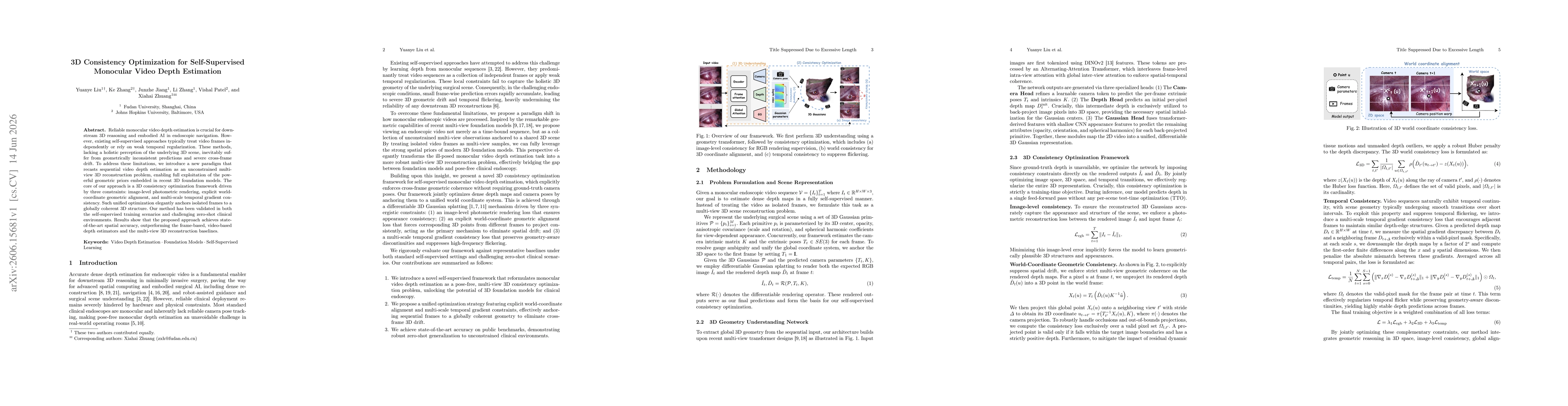 Thumbnail for 3D Consistency Optimization for Self-Supervised Monocular Video Depth Estimation
