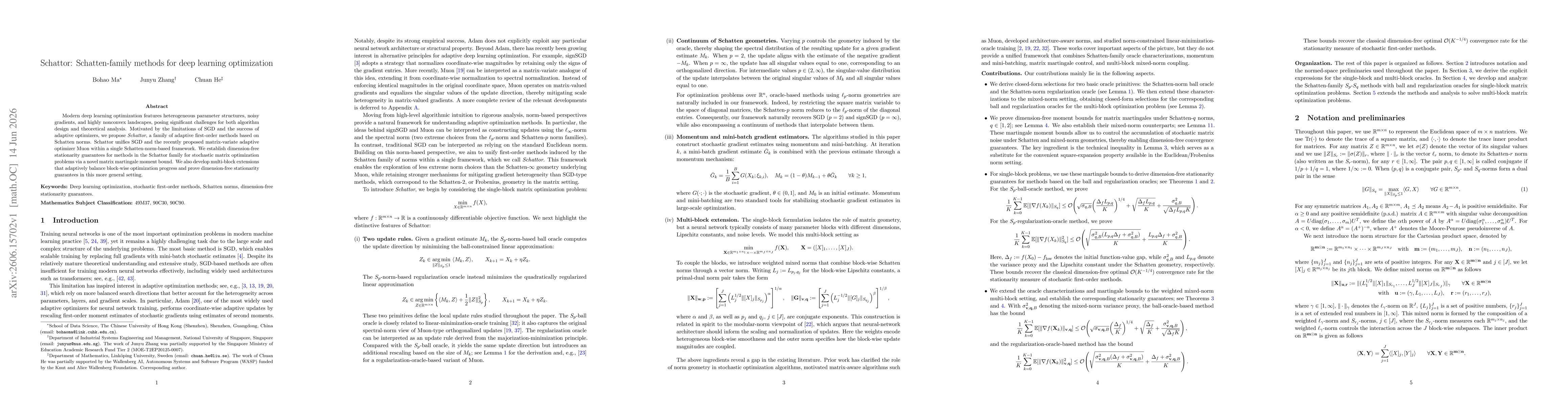 Thumbnail for Schattor: Schatten-family methods for deep learning optimization