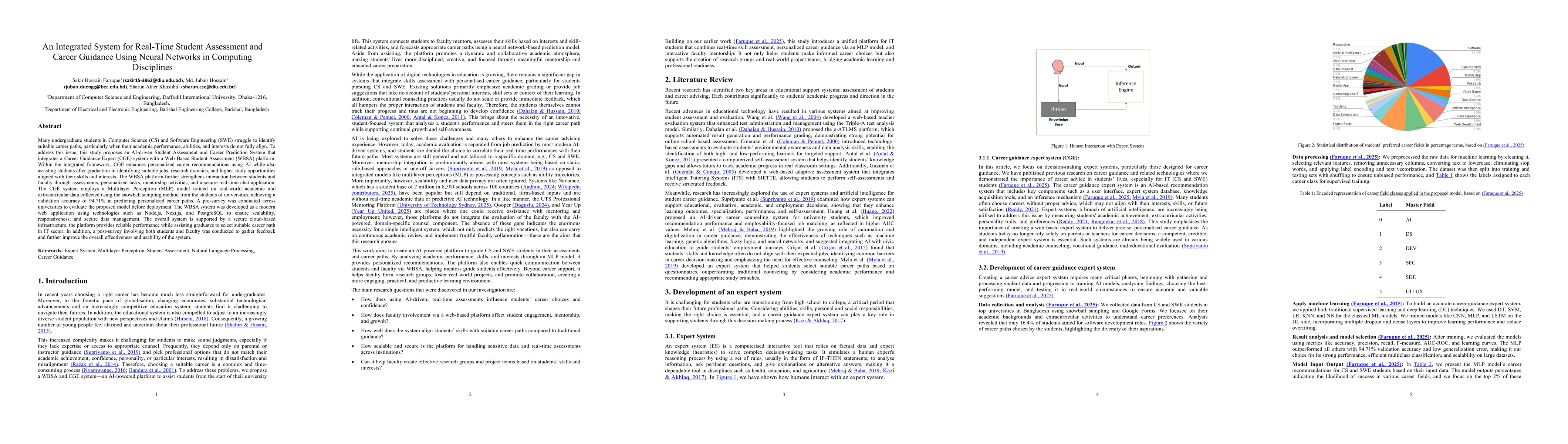 Thumbnail for An Integrated System for Real-Time Student Assessment and Career Guidance Using Neural Networks in Computing Disciplines