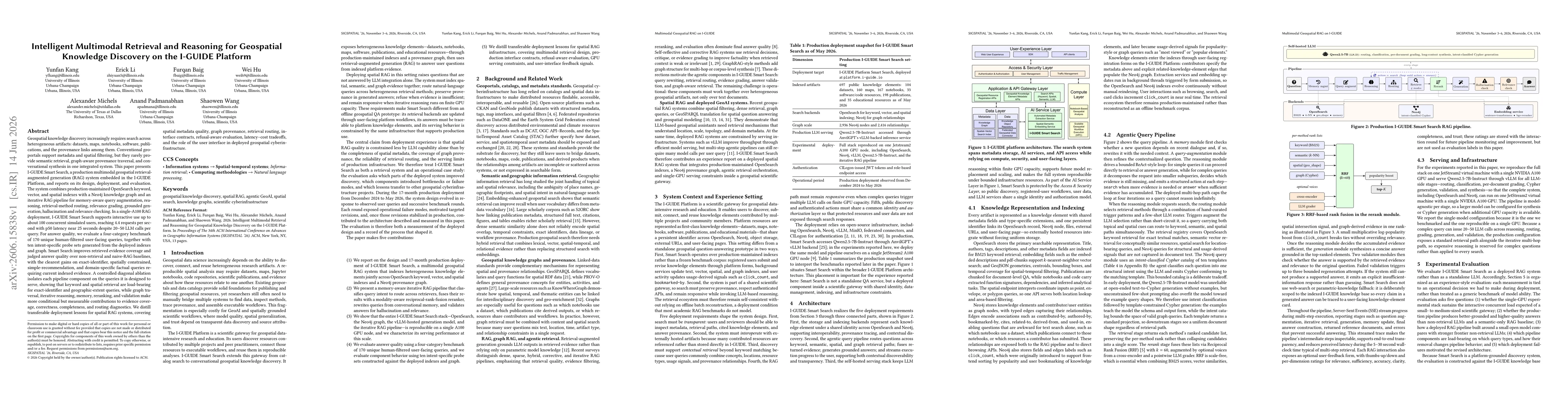 Thumbnail for Intelligent Multimodal Retrieval and Reasoning for Geospatial Knowledge Discovery on the I-GUIDE Platform