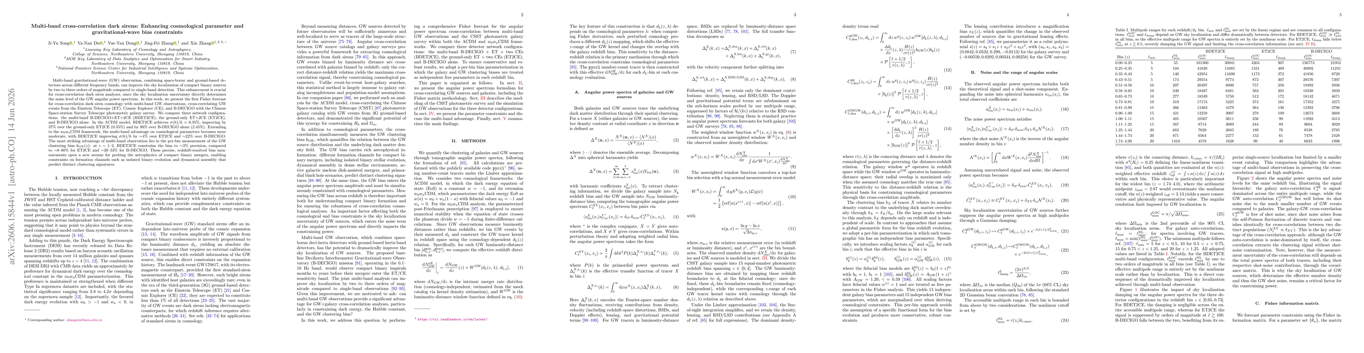 Thumbnail for Multi-band cross-correlation dark sirens: Enhancing cosmological parameter and gravitational-wave bias constraints