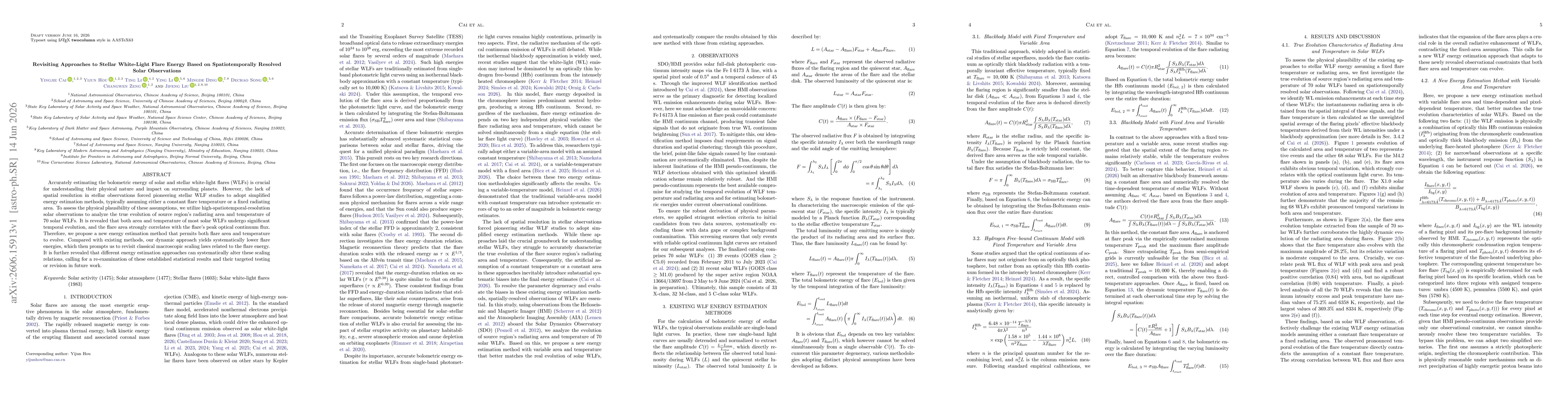 Thumbnail for Revisiting Approaches to Stellar White-Light Flare Energy Based on Spatiotemporally Resolved Solar Observations