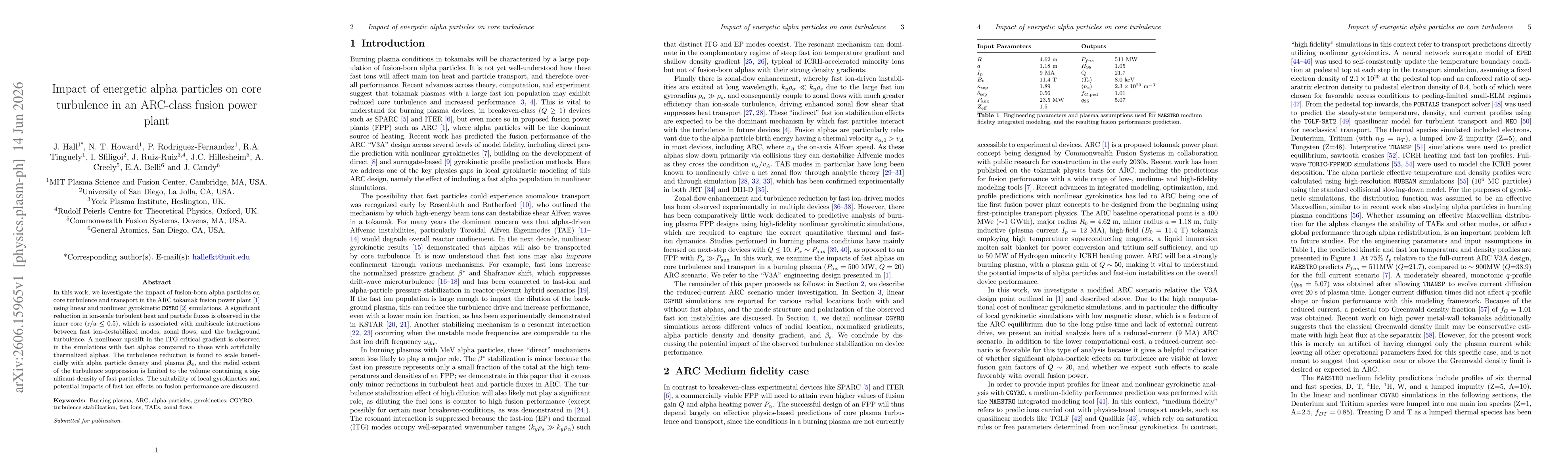 Thumbnail for Impact of energetic alpha particles on core turbulence in an ARC-class fusion power plant