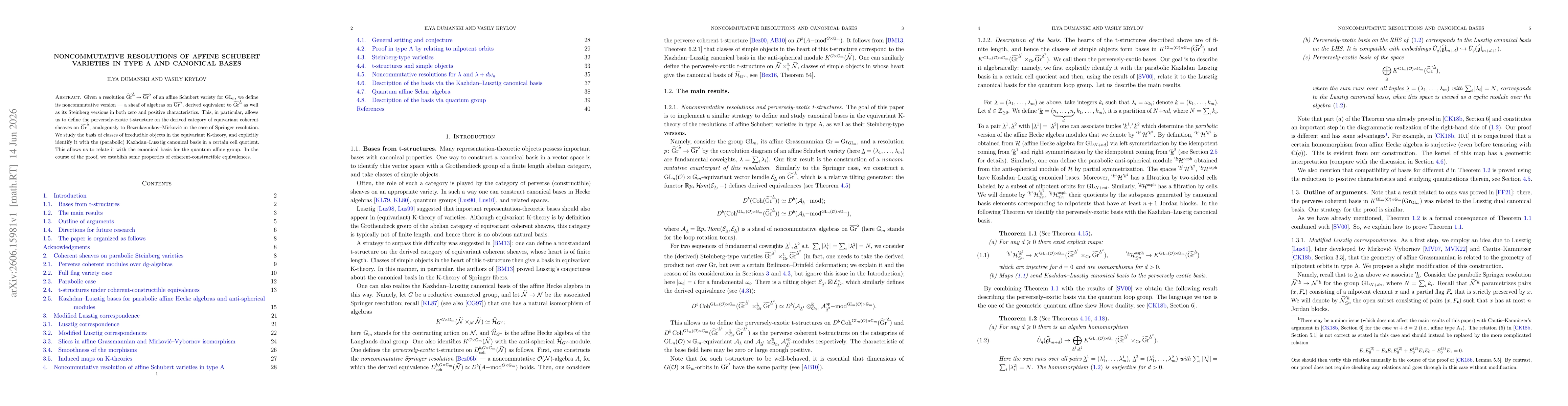 Thumbnail for Noncommutative resolutions of affine Schubert varieties in type A and canonical bases