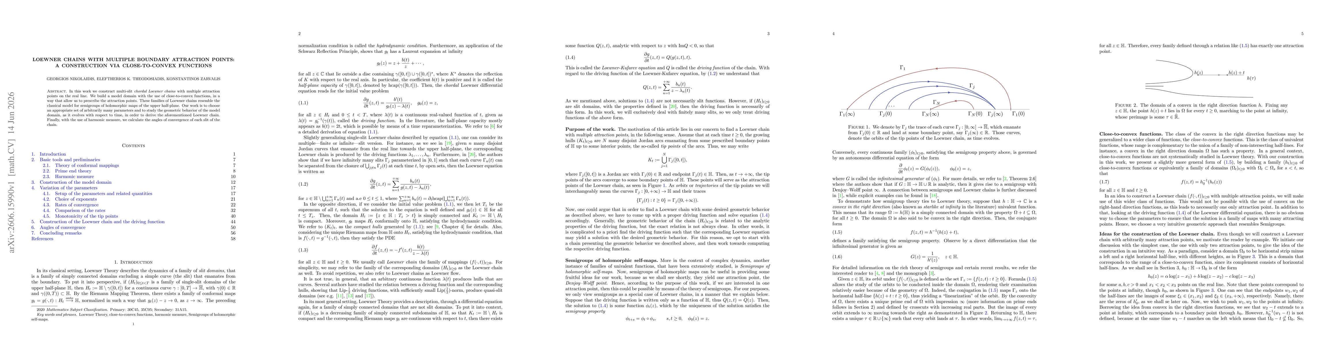 Thumbnail for Loewner chains with multiple boundary attraction points: A construction via close-to-convex functions