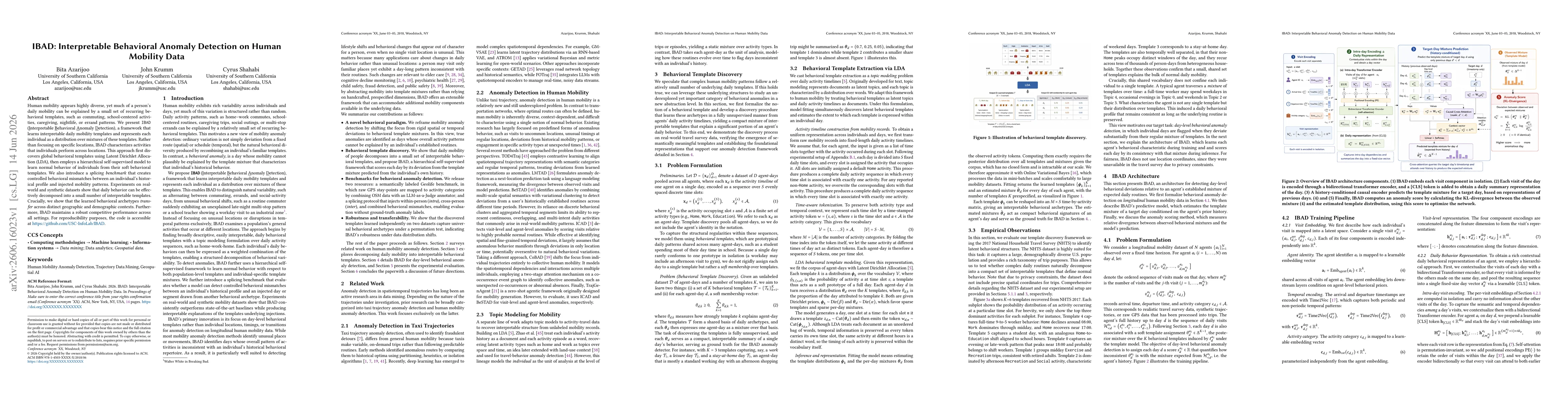 Thumbnail for IBAD: Interpretable Behavioral Anomaly Detection on Human Mobility Data