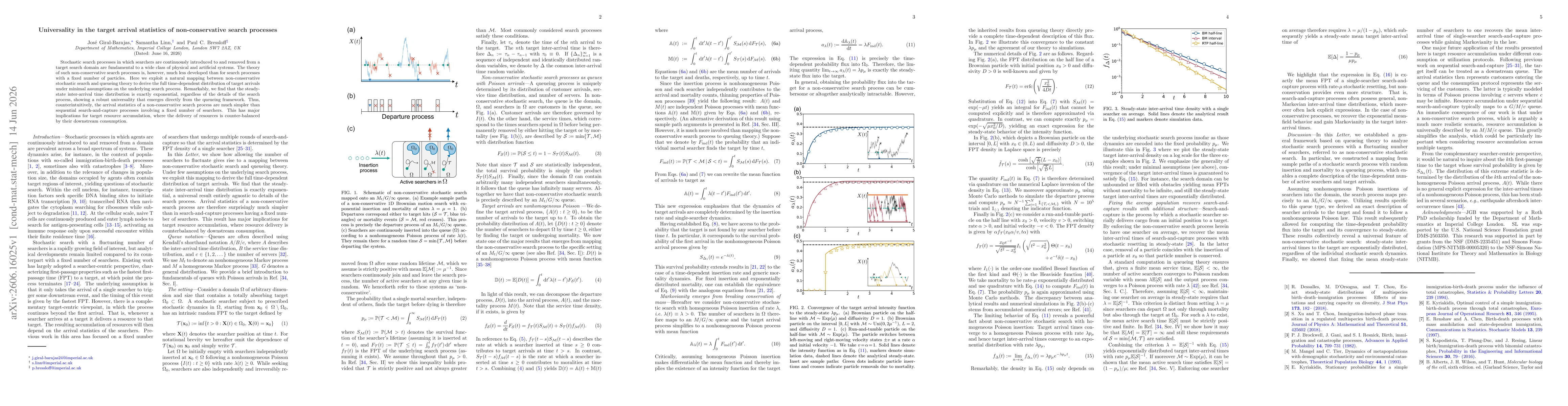 Thumbnail for Universality in the target arrival statistics of non-conservative search processes