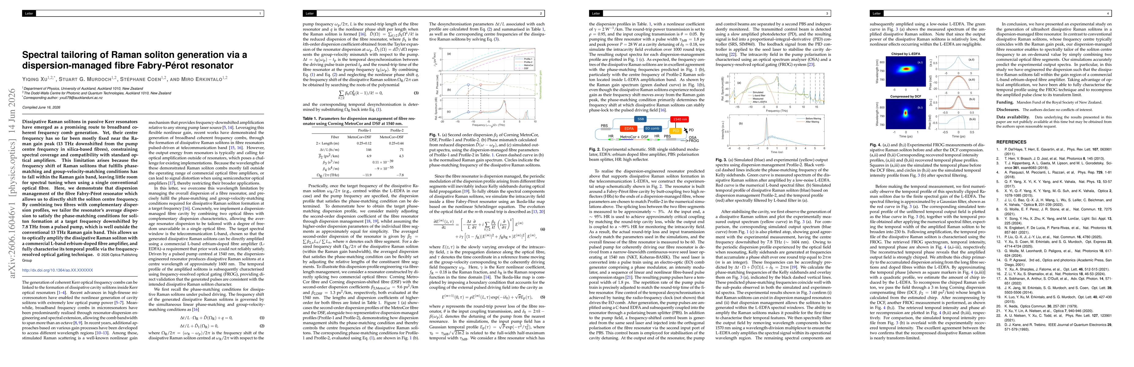 Thumbnail for Spectral tailoring of Raman soliton generation via a dispersion-managed fibre Fabry-Pérot resonator