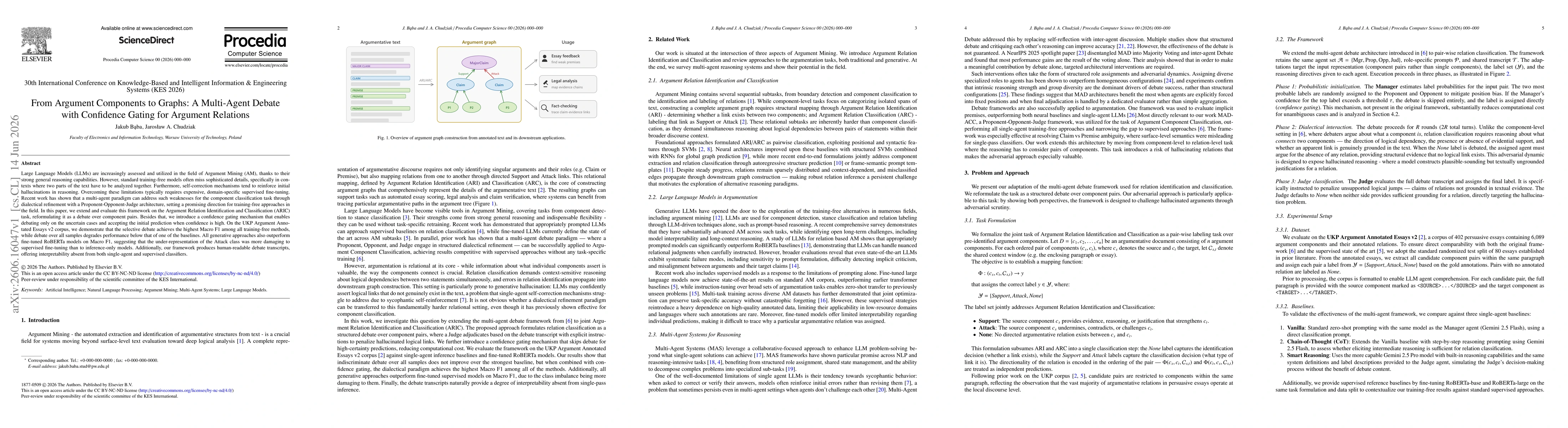 Thumbnail for From Argument Components to Graphs: A Multi-Agent Debate with Confidence Gating for Argument Relations